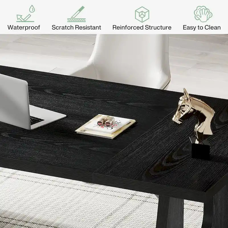 Bureau de direction rectangulaire de 70,9 pouces avec grand plateau