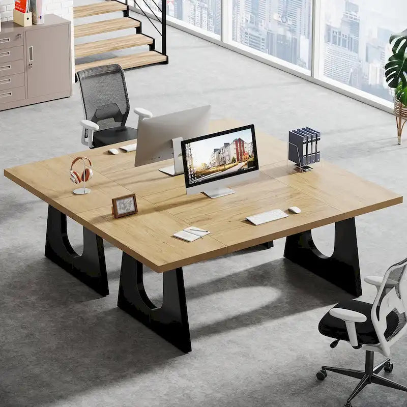 Bureau de direction rectangulaire de 70,9 pouces avec grand plateau
