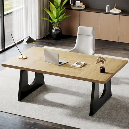 Bureau de direction rectangulaire de 70,9 pouces avec grand plateau