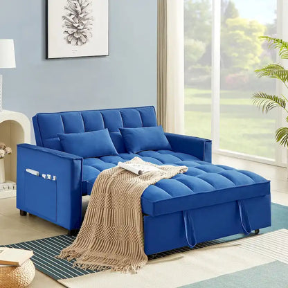 Canapé-lit futon convertible moderne, dossier réglable, supports pour accoudoirs