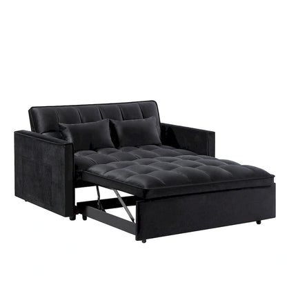 Canapé-lit futon convertible moderne, dossier réglable, supports pour accoudoirs