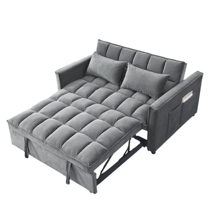 Canapé-lit futon convertible moderne, dossier réglable, supports pour accoudoirs