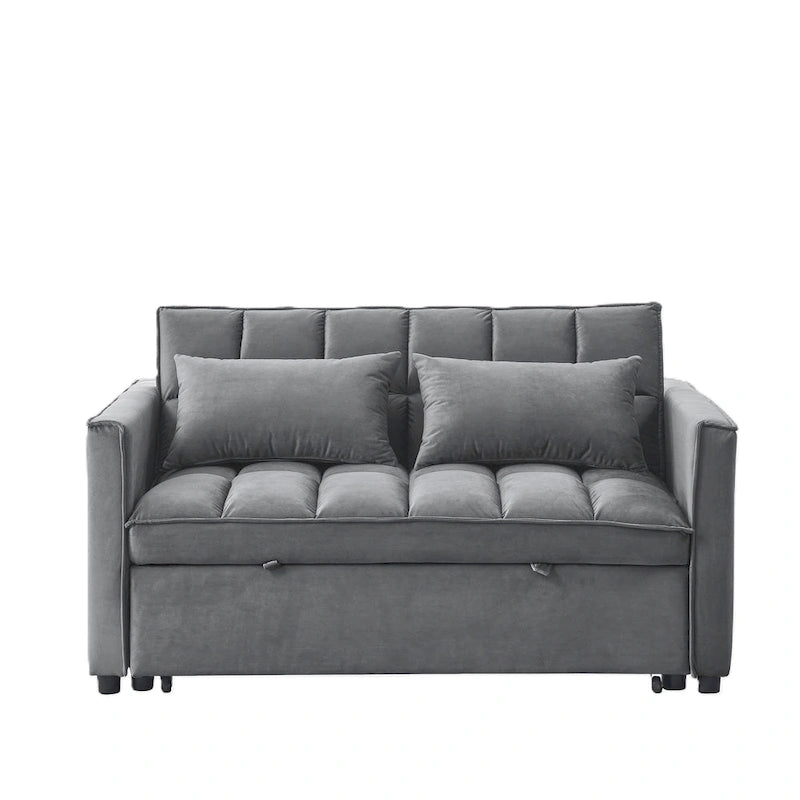 Canapé-lit futon convertible moderne, dossier réglable, supports pour accoudoirs