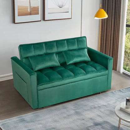 Canapé-lit futon convertible moderne, dossier réglable, supports pour accoudoirs