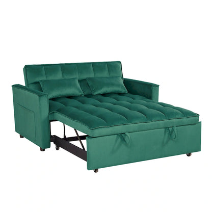 Canapé-lit futon convertible moderne, dossier réglable, supports pour accoudoirs