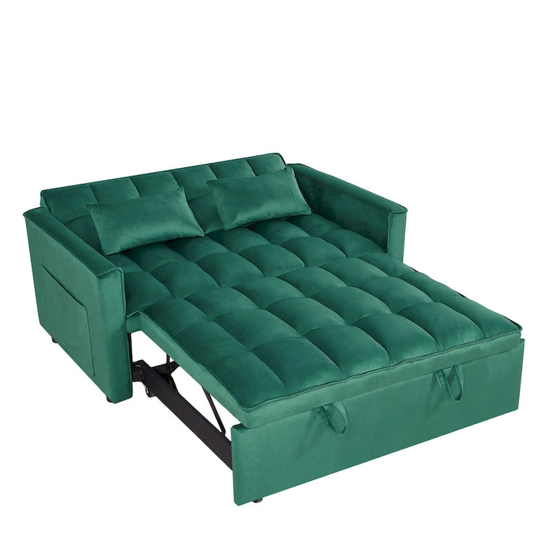Canapé-lit futon convertible moderne, dossier réglable, supports pour accoudoirs