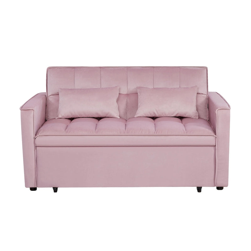 Canapé-lit futon convertible moderne, dossier réglable, supports pour accoudoirs