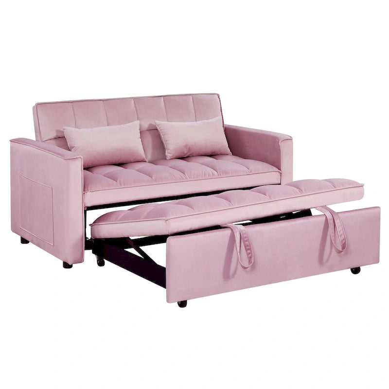 Canapé-lit futon convertible moderne, dossier réglable, supports pour accoudoirs