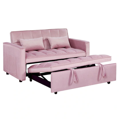 Canapé-lit futon convertible moderne, dossier réglable, supports pour accoudoirs
