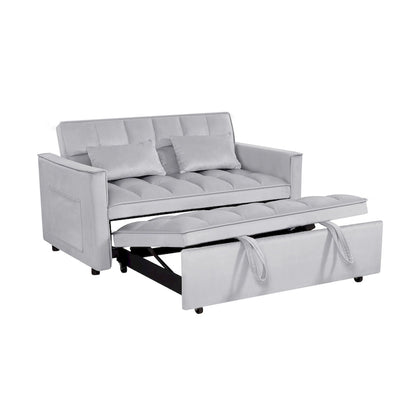 Canapé-lit futon convertible moderne, dossier réglable, supports pour accoudoirs