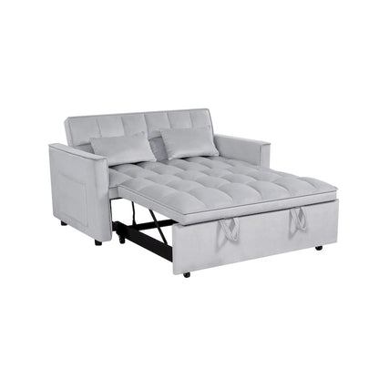 Canapé-lit futon convertible moderne, dossier réglable, supports pour accoudoirs