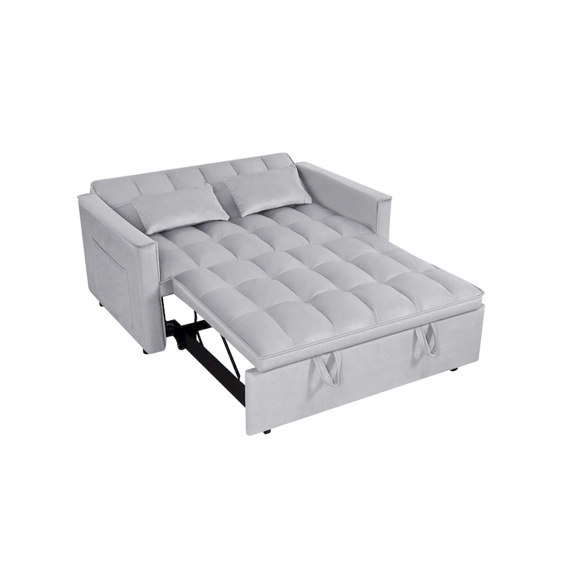 Canapé-lit futon convertible moderne, dossier réglable, supports pour accoudoirs
