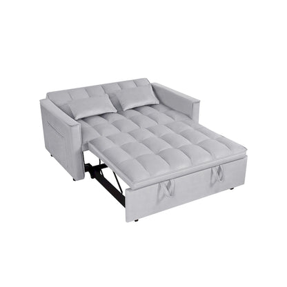 Canapé-lit futon convertible moderne, dossier réglable, supports pour accoudoirs