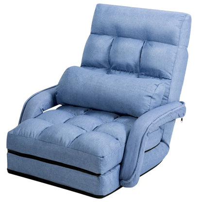 Canapé-lit pliant Gymax bleu avec