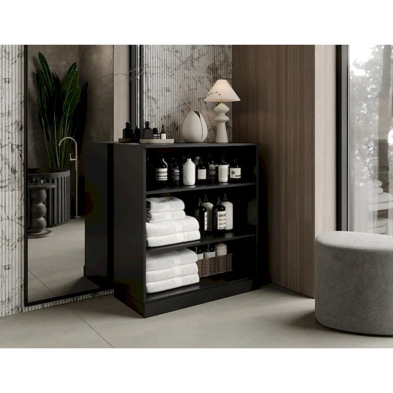 Meuble de salle de bain Palace Imports 32 pouces en bois massif 100 % avec étagères réglables