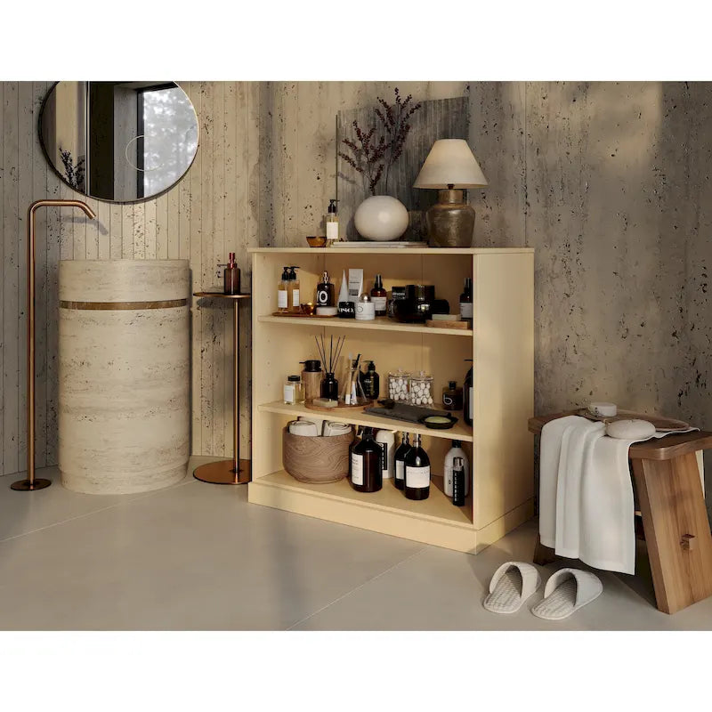 Meuble de salle de bain Palace Imports 32 pouces en bois massif 100 % avec étagères réglables