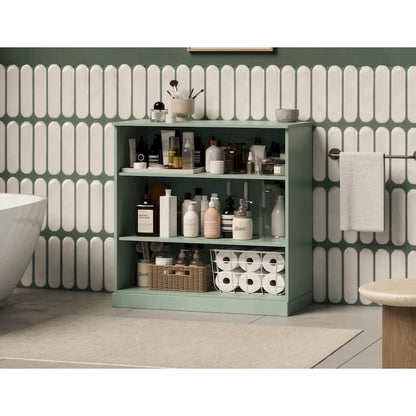 Meuble de salle de bain Palace Imports 32 pouces en bois massif 100 % avec étagères réglables