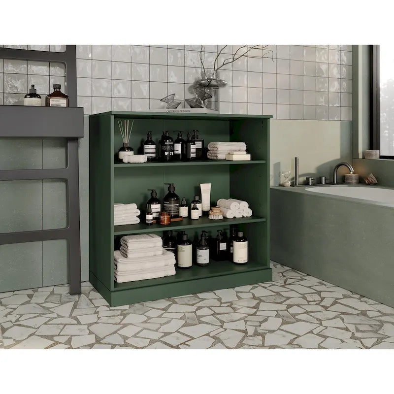 Meuble de salle de bain Palace Imports 32 pouces en bois massif 100 % avec étagères réglables