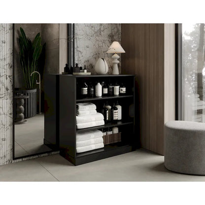 Meuble de salle de bain Palace Imports 32 pouces en bois massif 100 % avec étagères réglables
