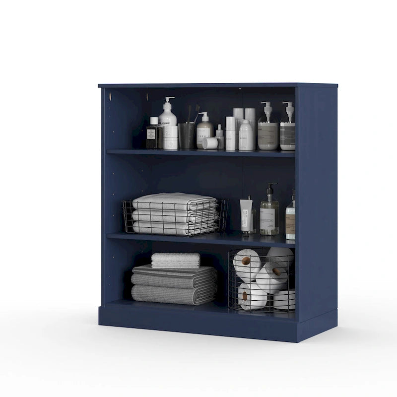 Meuble de salle de bain Palace Imports 32 pouces en bois massif 100 % avec étagères réglables