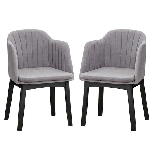 Gymax 2PCS Modern Dining Chairs Upholstered Velvet Accent Chairs w/