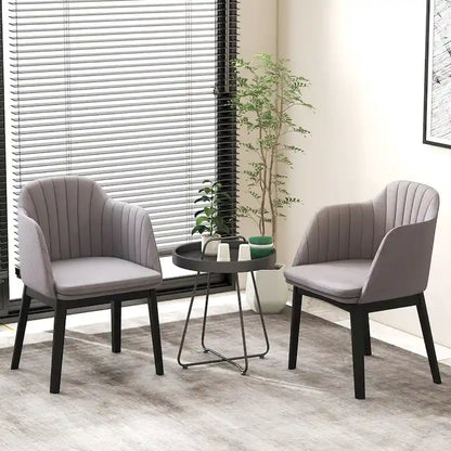 Gymax Lot de 2 chaises de salle à manger modernes, chaises d'appoint rembourrées en velours avec
