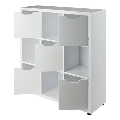 Armoire de rangement en bois à 3 niveaux - 37,5 - Blanche