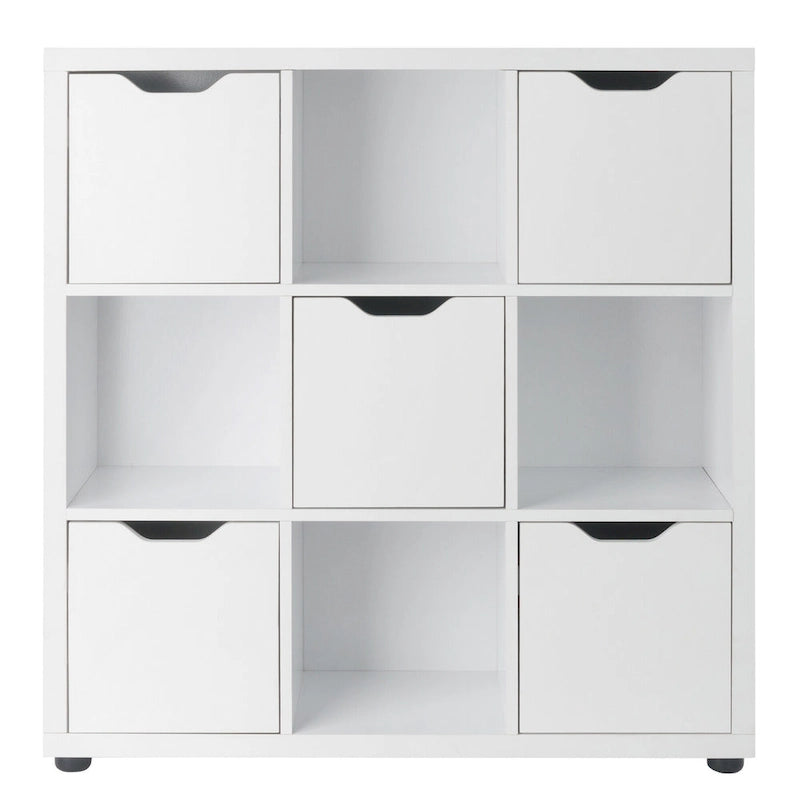 Armoire de rangement en bois à 3 niveaux - 37,5 - Blanche