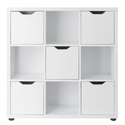 Armoire de rangement en bois à 3 niveaux - 37,5 - Blanche