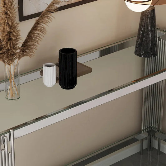 Console sophistiquée en verre trempé double couche