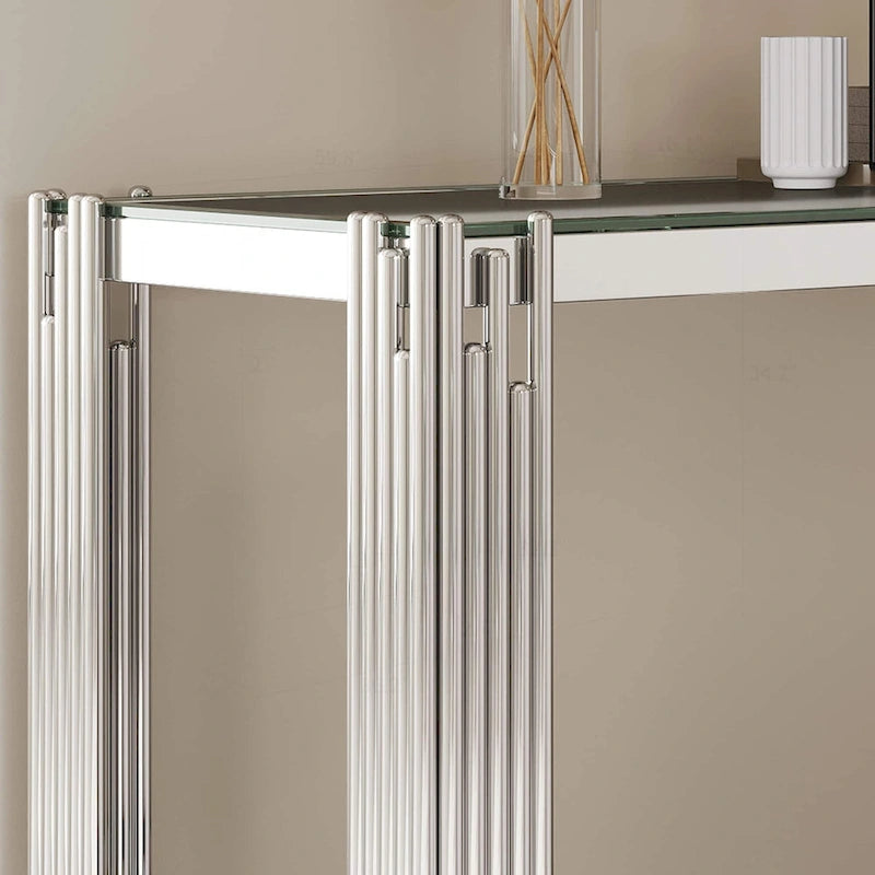 Console sophistiquée en verre trempé double couche