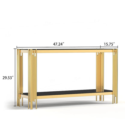 Console sophistiquée en verre trempé double couche
