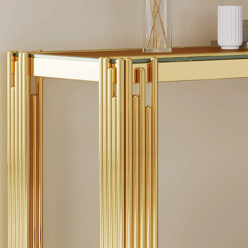 Console sophistiquée en verre trempé double couche