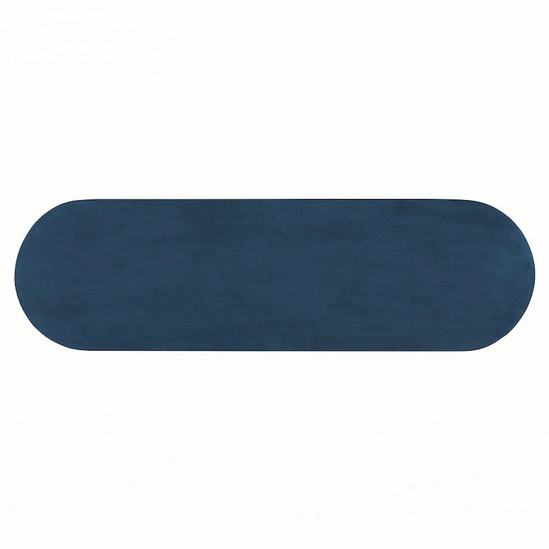 Console d'entrée en rotin style ferme, bleu marine
