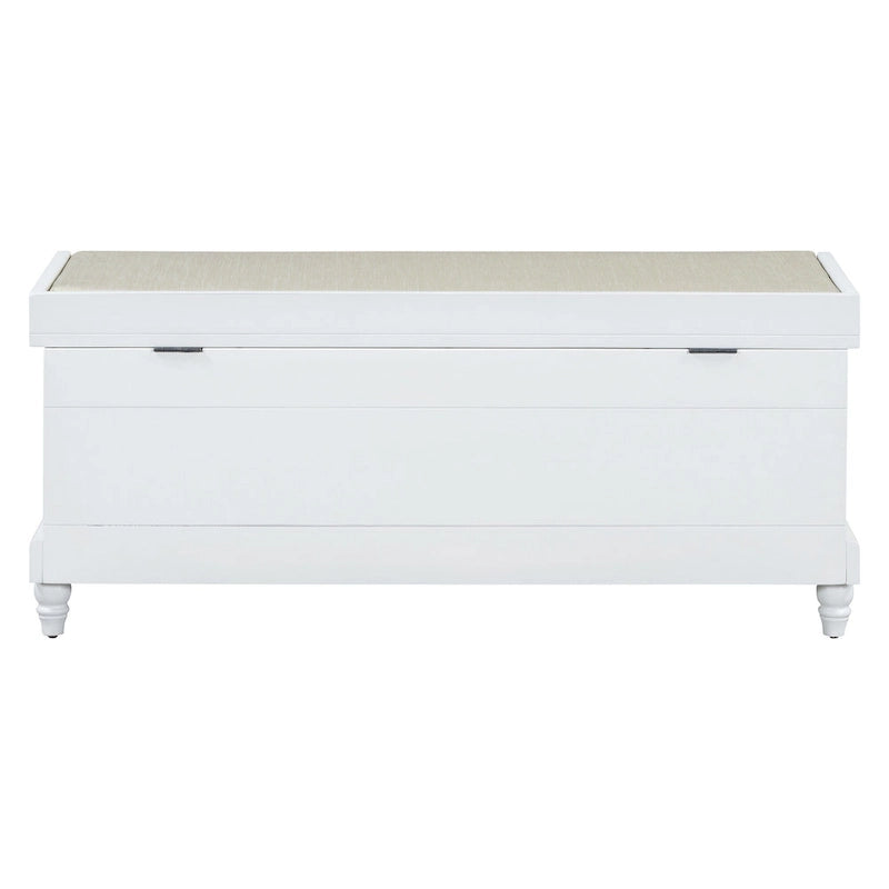 Banc à chaussures classique cannelé avec coussin et 3 tiroirs