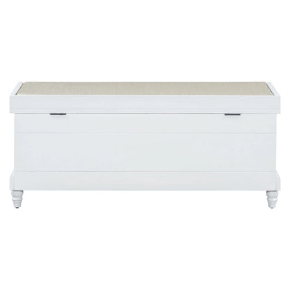 Banc à chaussures classique cannelé avec coussin et 3 tiroirs