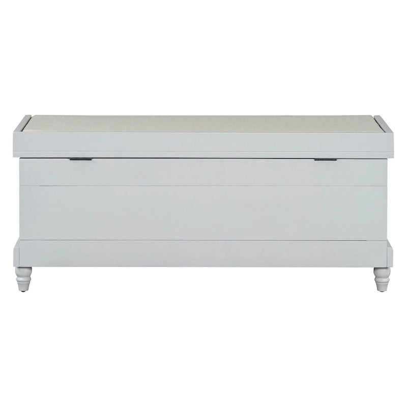 Banc à chaussures classique cannelé avec coussin et 3 tiroirs
