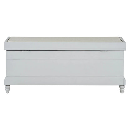 Banc à chaussures classique cannelé avec coussin et 3 tiroirs