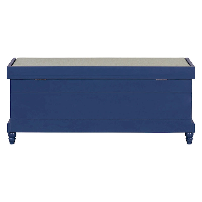 Banc à chaussures classique cannelé avec coussin et 3 tiroirs