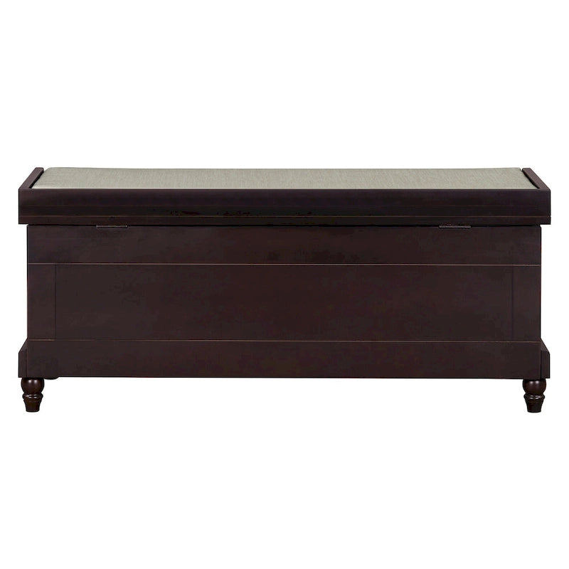 Banc à chaussures classique cannelé avec coussin et 3 tiroirs