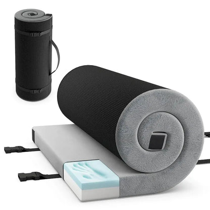 Matelas de camping Goplus en mousse à mémoire de forme avec sac de transport antidérapant - Voir les détails