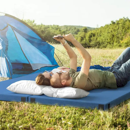 Matelas de camping Goplus en mousse à mémoire de forme avec sac de transport antidérapant - Voir les détails
