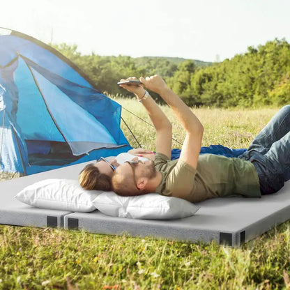 Matelas de camping Goplus en mousse à mémoire de forme avec sac de transport antidérapant - Voir les détails