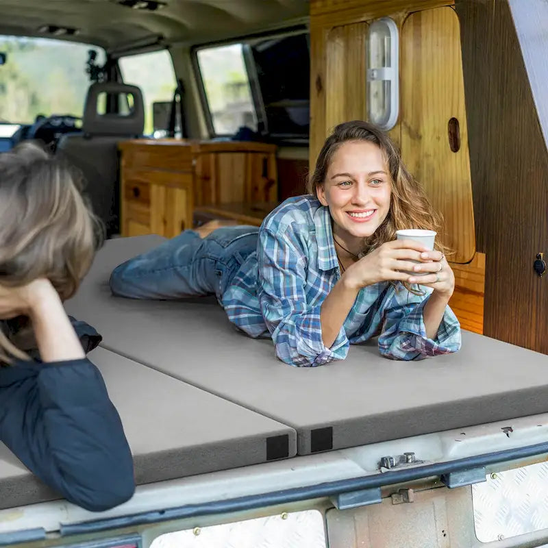 Matelas de camping Goplus en mousse à mémoire de forme avec sac de transport antidérapant - Voir les détails