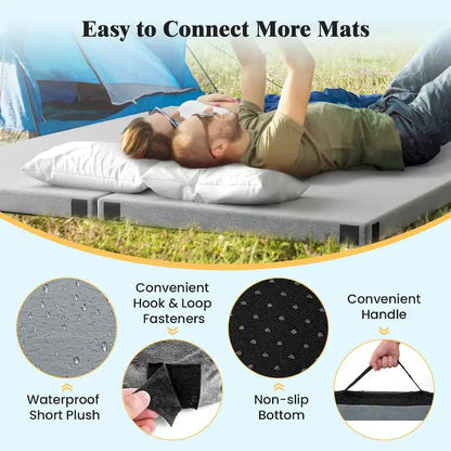 Matelas de camping Goplus en mousse à mémoire de forme avec sac de transport antidérapant - Voir les détails