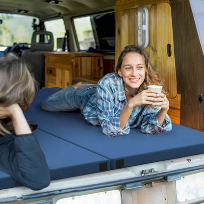 Matelas de camping Goplus en mousse à mémoire de forme avec sac de transport antidérapant - Voir les détails