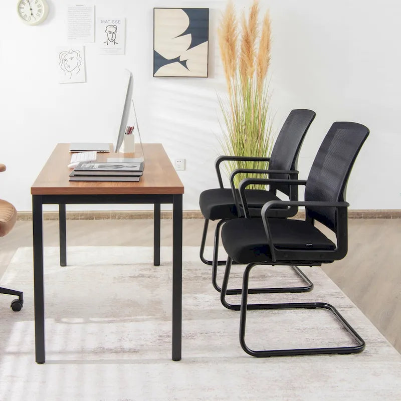 Ensemble de 12 chaises de conférence Gymax en maille pour réception et bureaux (invités)