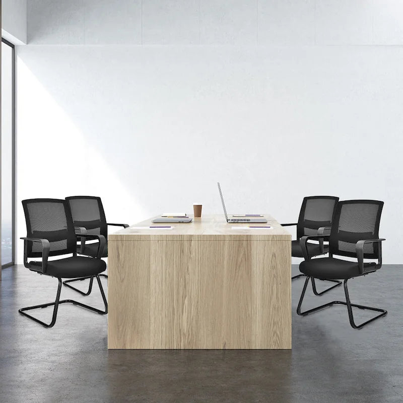 Ensemble de 12 chaises de conférence Gymax en maille pour réception et bureaux (invités)