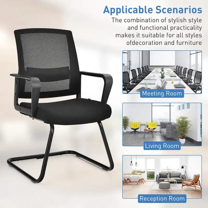 Ensemble de 12 chaises de conférence Gymax en maille pour réception et bureaux (invités)