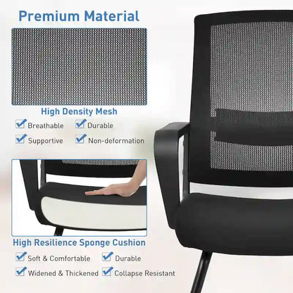 Ensemble de 12 chaises de conférence Gymax en maille pour réception et bureaux (invités)